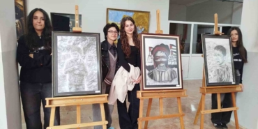 Genç ressamlar Gazzeli çocukların acısını resmetti