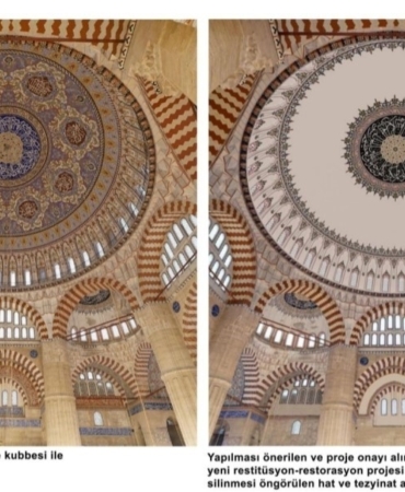 Selimiye Kubbe süslemeleri restorasyonuna mahkeme "dur"dedi