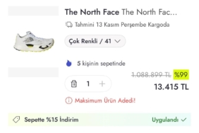 Ayakkabının fiyatını 1 milyon 88 bin lira gösterip 13 bin liraya düşürdüler