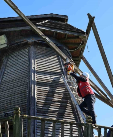 Tarihi Çark ve Yel Değirmeni’nde restore çalışmaları başladı