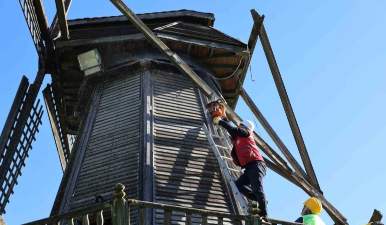 Tarihi Çark ve Yel Değirmeni’nde restore çalışmaları başladı