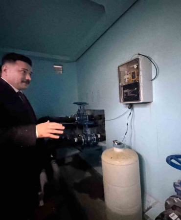 Kaymakam Acar yapımı biten su deposunda incelemelerde bulundu