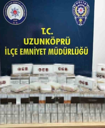 Edirne’de kaçak makaron operasyonu