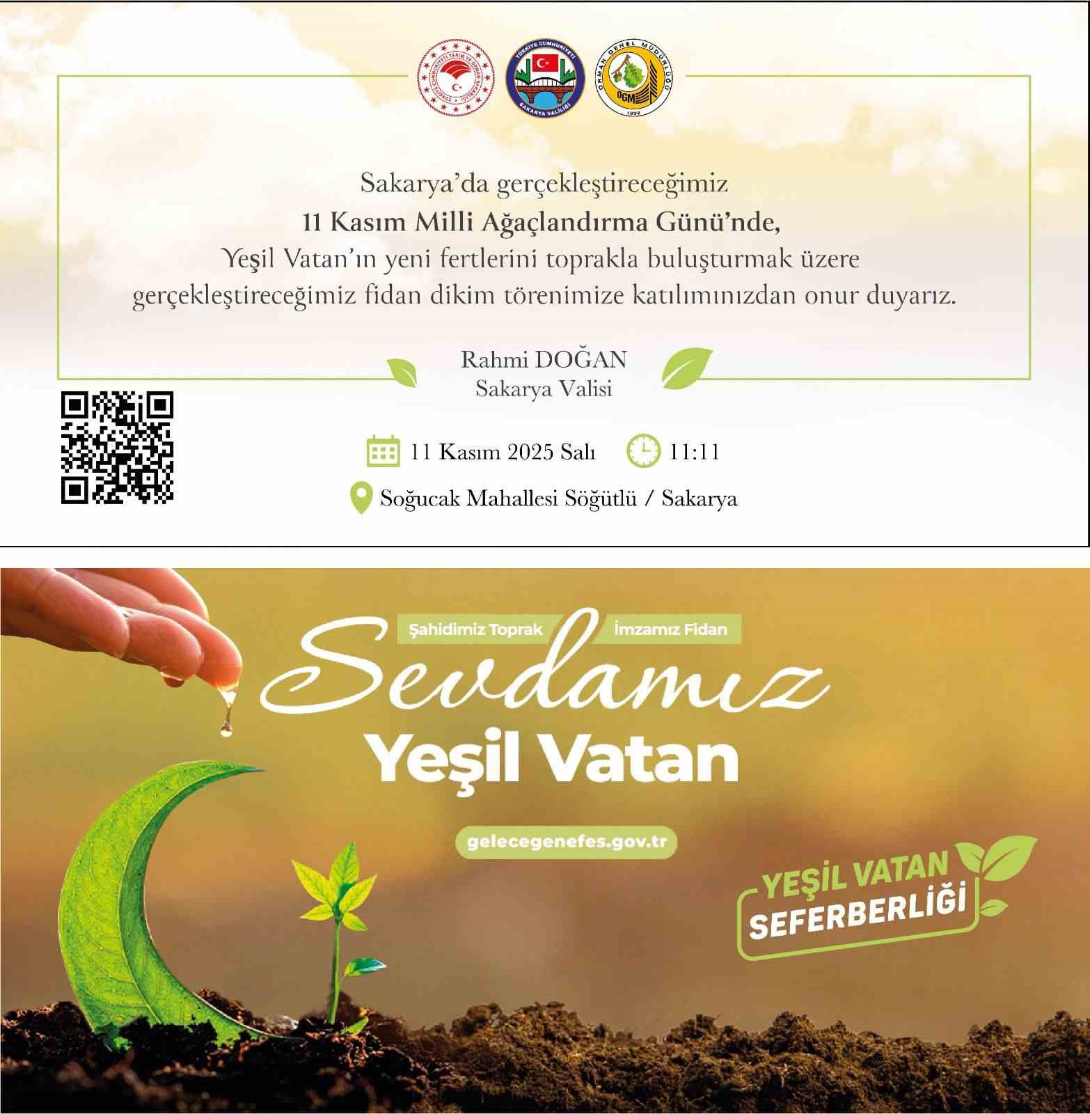 Milli Ağaçlandırma Günü’nde Sakarya’da binlerce fidan toprakla buluşacak