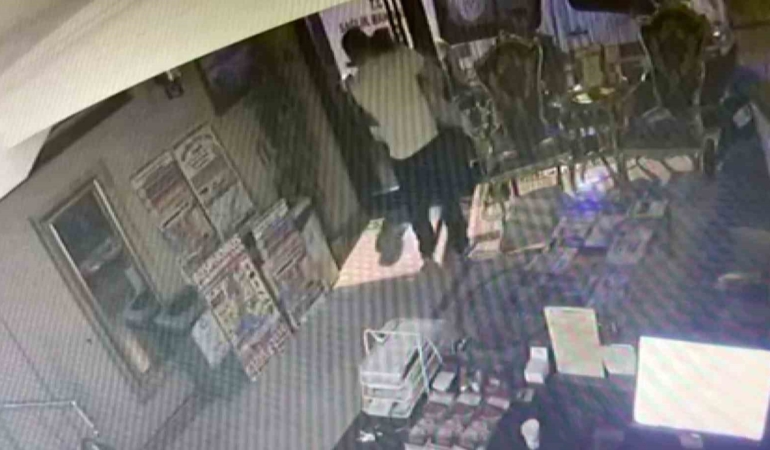 Böcek ailesinin kapının kilitli olmasından dolayı otelden çıkamadığı anlar kameraya yansıdı