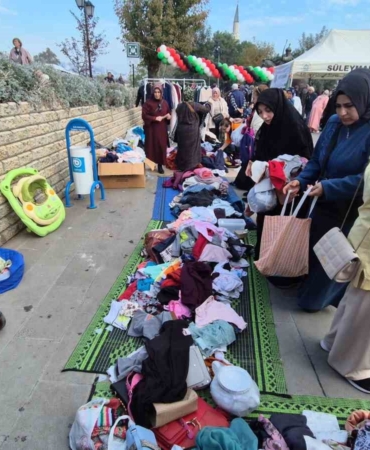 Tekirdağ’da Filistin için hayır çarşısı açıldı