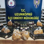 Edirne’de on binlerce kaçak makaron ele geçirildi