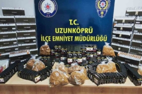 Edirne’de on binlerce kaçak makaron ele geçirildi