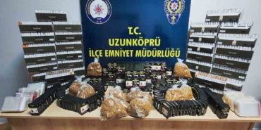 Edirne’de on binlerce kaçak makaron ele geçirildi