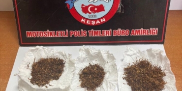 Keşan’da polisin durdurduğu 4 şüpheliden uyuşturucu ele geçirildi