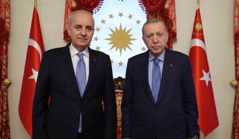Cumhurbaşkanı Erdoğan, TBMM Başkanı Numan Kurtulmuş’u kabul etti