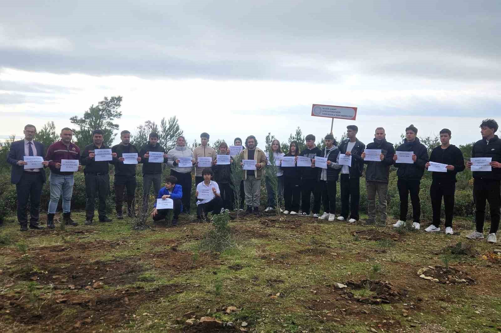 Edremit’te C-130 kazası şehitleri için fidanlar dikildi