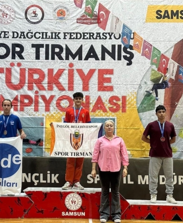 İnegöl Belediyesporlu sporculardan, spor tırmanışta Türkiye dereceleri