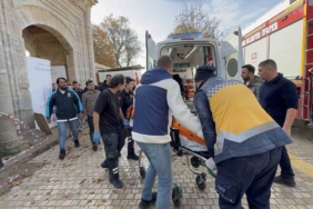 Selimiye Camii restorasyonunda düşen işçi yaralandı