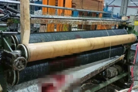 Silindir makinasına elini kaptıran işçi ağır yaralandı