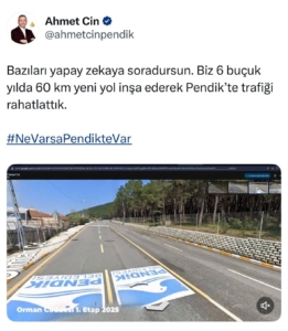 Pendik Belediye Başkanı Ahmet Cin’den Mansur Yavaş’a dikkat çeken "yol" göndermesi