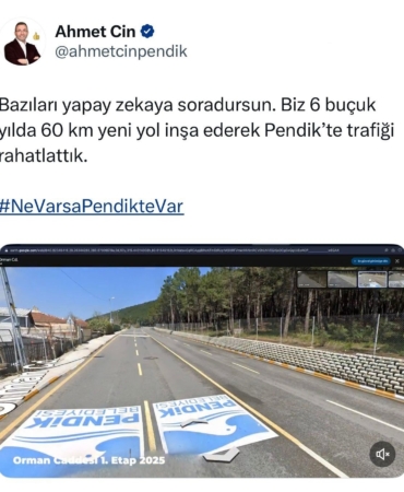 Pendik Belediye Başkanı Ahmet Cin’den Mansur Yavaş’a dikkat çeken "yol" göndermesi