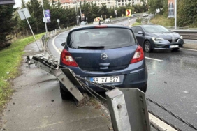 Beşiktaş’ta yağmurun etkisiyle aynı yolda peş peşe iki kaza