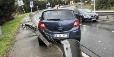 Beşiktaş’ta yağmurun etkisiyle aynı yolda peş peşe iki kaza