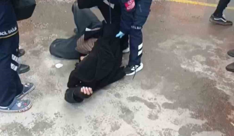 Pazar alanında korkutan anlar: 1 kişi dumandan etkilendi