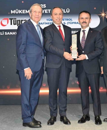 Tüpraş’a Kocaeli Sanayi Odası’ndan ‘Sürdürülebilirlikte Mükemmeliyet’ ödülü
