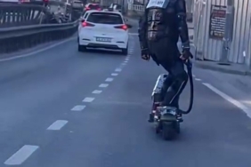 E5’de sıra dışı scooter yolculuğu