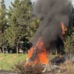 Tuzla’da seyir halindeki tır alev alev yandı