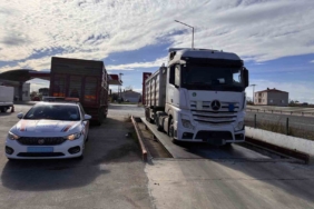 Edirne’de tonaj uygulamasında aşırı yüklü tıra 59 bin TL ceza