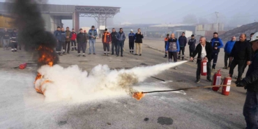 Başiskele’de yangın eğitimi ve tatbikatı