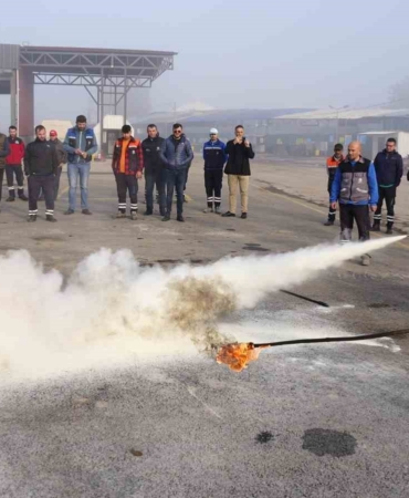 Başiskele’de yangın eğitimi ve tatbikatı