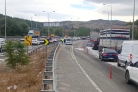 Bilecik-Eskişehir kara yolunda tek şerit uygulaması