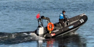 Polis ve jandarmadan Yunanistan sınır hattında zodyak botla devriye