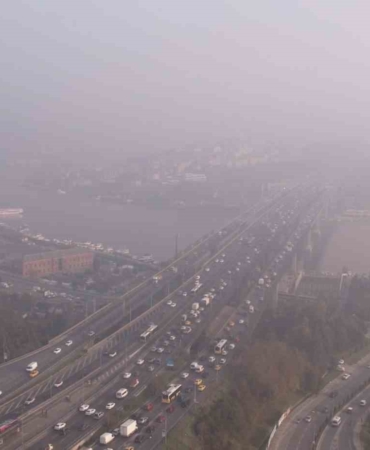 İstanbul’da etkili olan sis havadan görüntülendi
