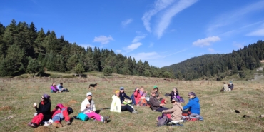 İstanbul’dan gelip Camiliyayla köyünde doğa yürüyüşü yaptılar