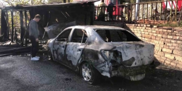 Beykoz’da korkutan yangın: Garaj ve otomobil yanarak adeta kül oldu