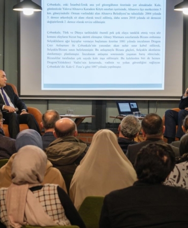 Başiskele’deki kültür söyleşisinde Çobankale kazıları anlatıldı