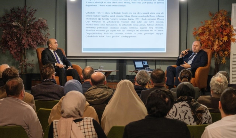 Başiskele’deki kültür söyleşisinde Çobankale kazıları anlatıldı