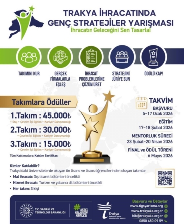 Trakya İhracatında genç stratejiler yarışması düzenlenecek