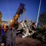 Bursa’da vinçten düşen iş makinesi paniğe neden oldu