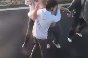 Emniyet şeridini ihlal etmek isteyen sürücü ortalığı bir birine kattı