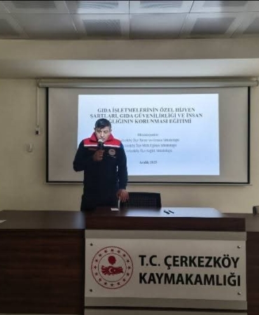 Okul kantinlerine yönelik hijyen eğitimi düzenlendi