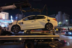 D-100’de makas atan otomobil takla attı