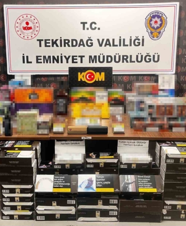 Tekirdağ’da kaçakçılık operasyonlarında çok sayıda ürün ele geçirildi