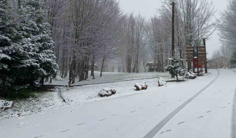 Kartepe’ye lapa lapa kar yağıyor