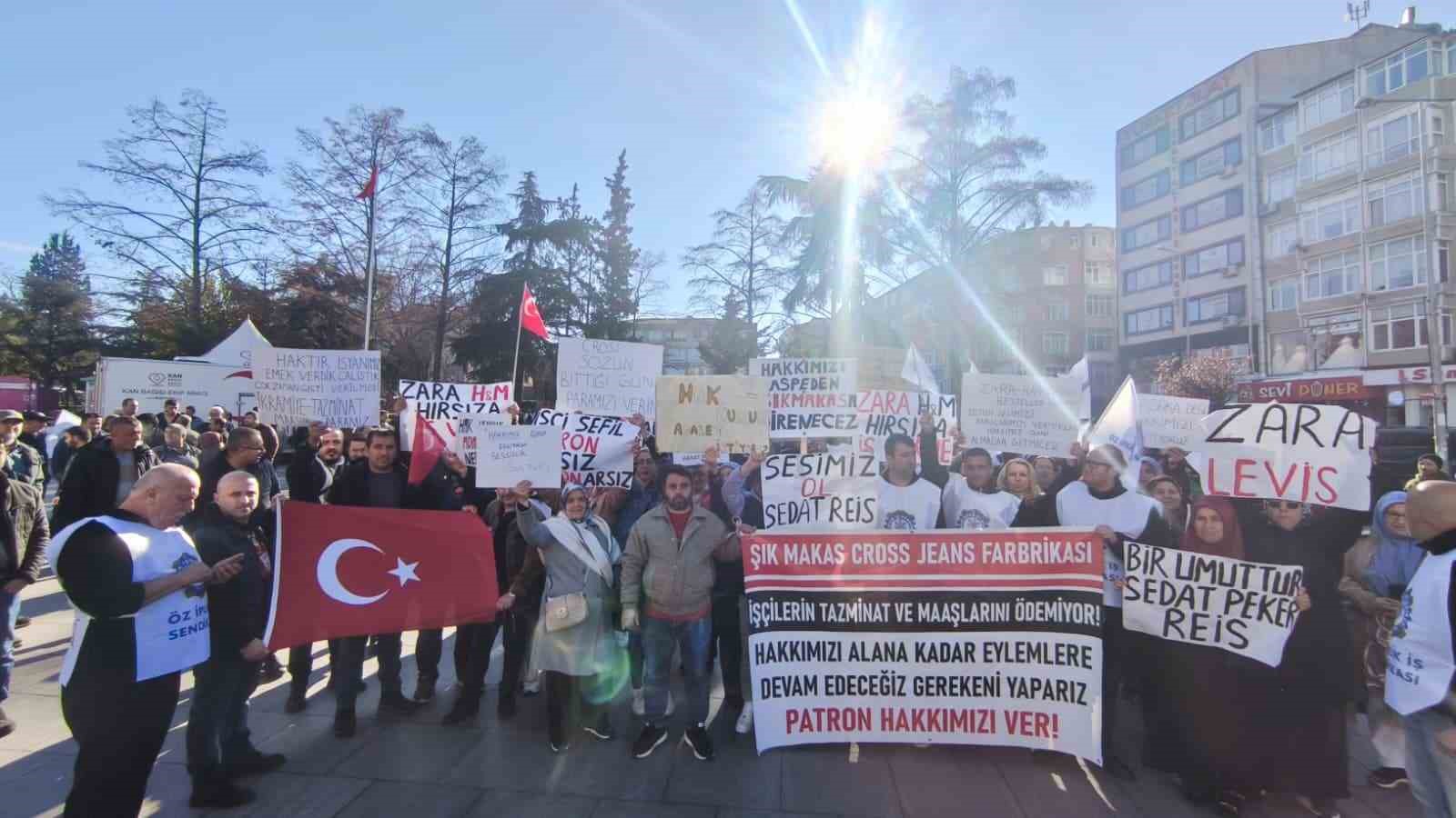 Çorlu’da işçilerinden hak arayışı eylemi