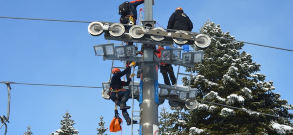 Uludağ’daki tatbikat gerçeği aratmadı