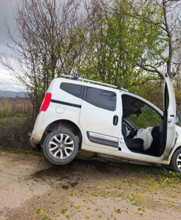 Yoldan çıkan otomobil ağaca çarptı: 2’si çocuk 4 kişi yaralandı