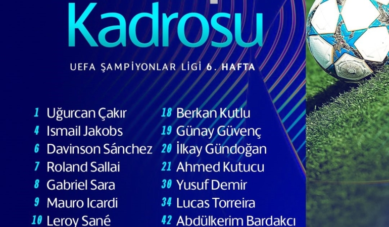 Galatasaray’ın, Monaco maçı kamp kadrosu belli oldu