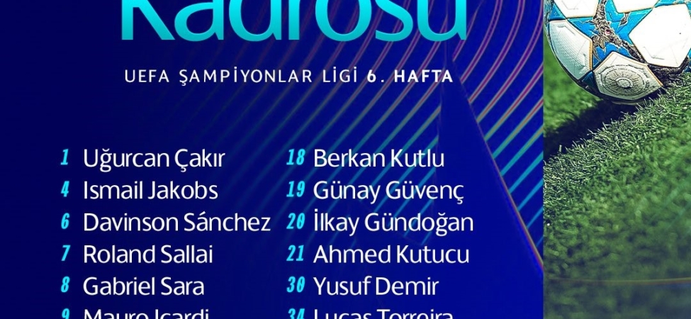 Galatasaray’ın, Monaco maçı kamp kadrosu belli oldu