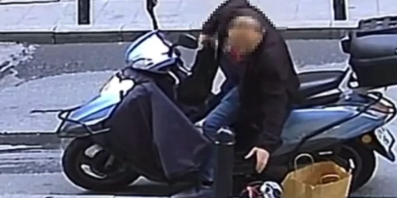 Şişli’de kaldırımdaki taşlama makinesini çalan şahıs tutuklandı